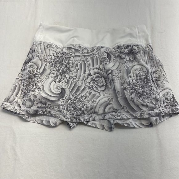 Lululemon Pace Rival Skirt Regular Length‎ Mini Twine White Multi Size 4 Skort - Picture 1 of 14